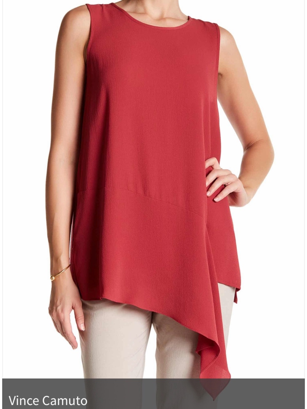 Vince Camuto women asymmetrical blouse NEW